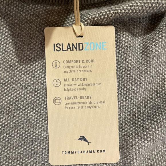Tommy Bahama Island Zone Coolside Half Zip XLT Big And Tall Bala Shark Gray - Picture 6 of 10